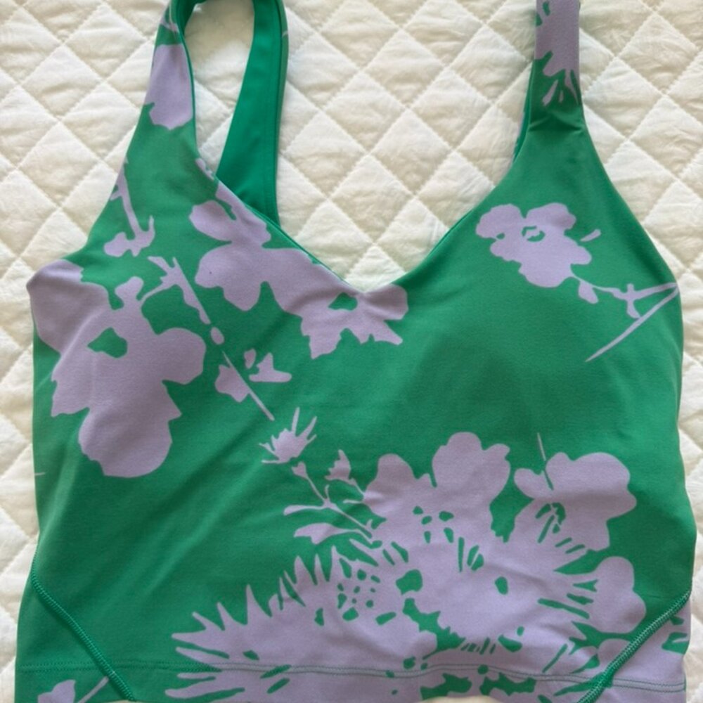 Lululemon Align Tank - Green & Purple flowers - sz 6